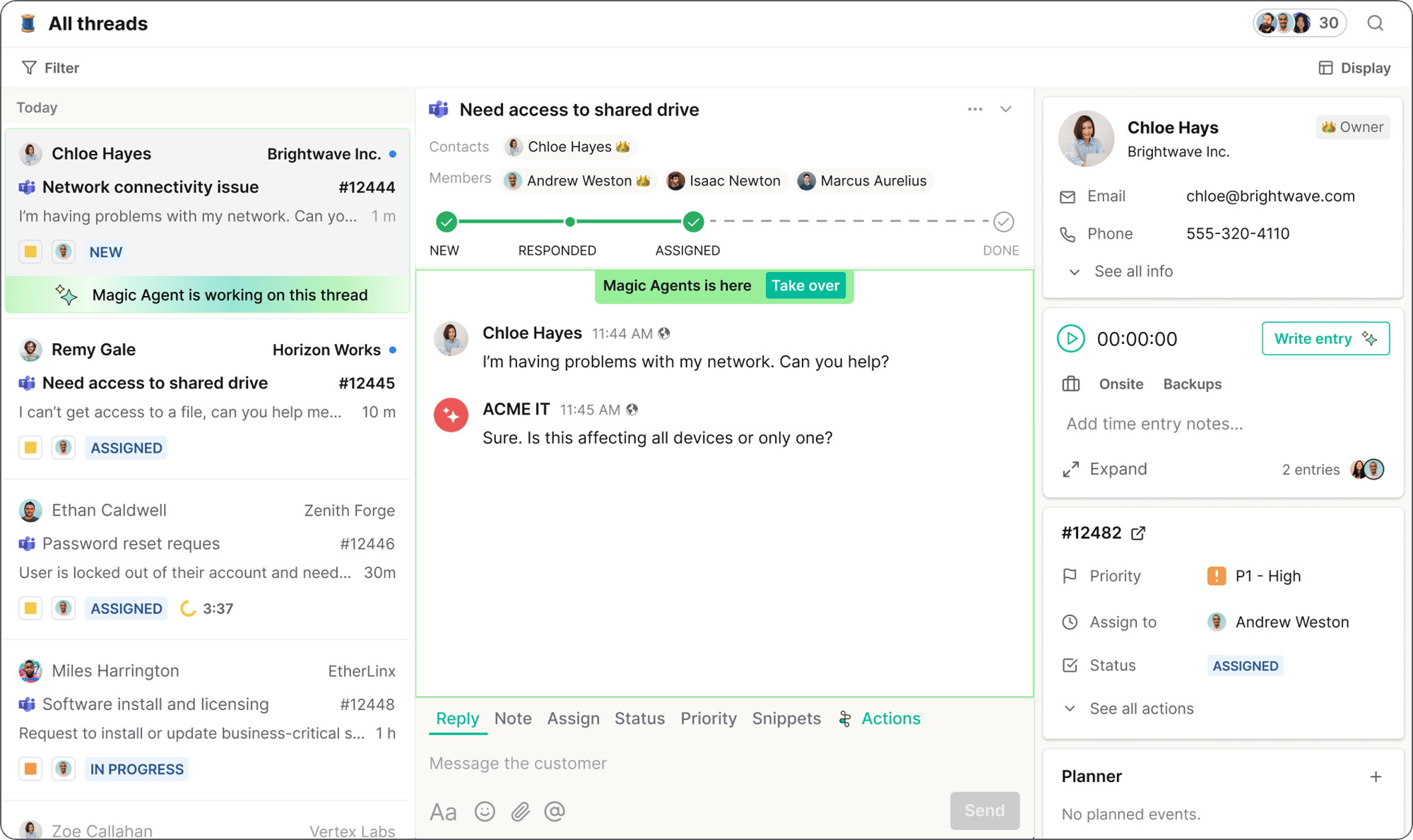 AI service desk for msps