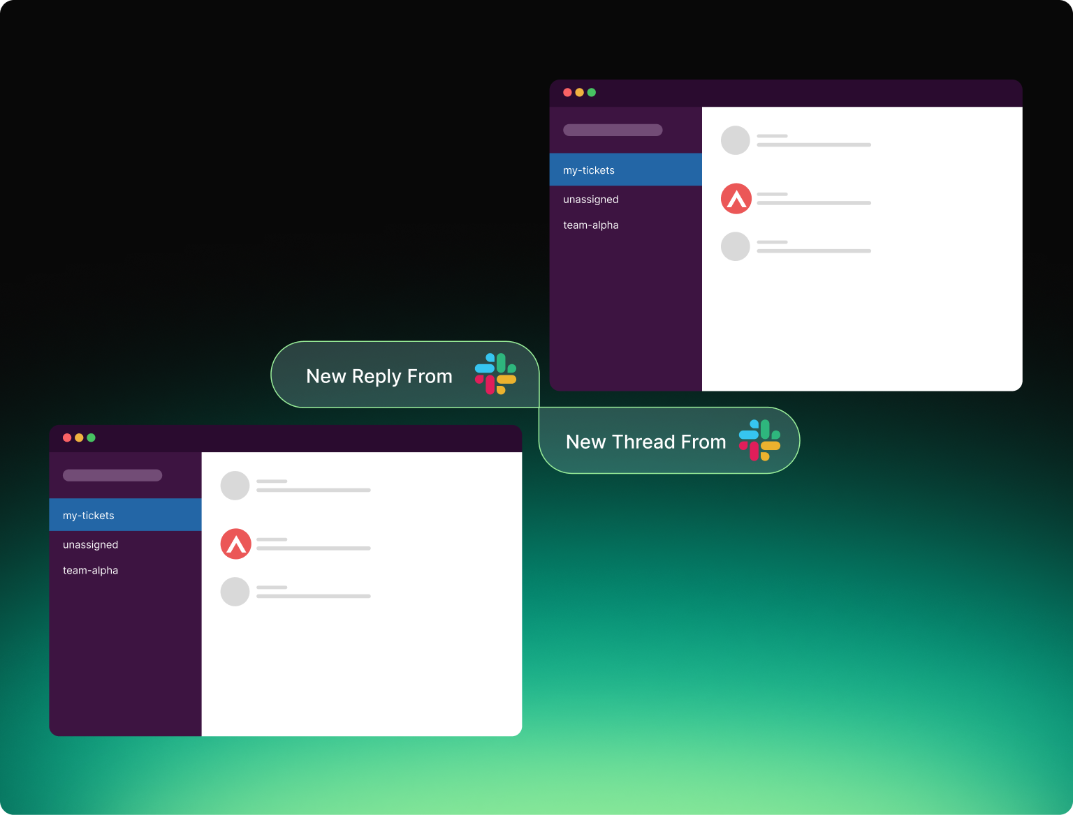 From your customers Slack to your Slack.