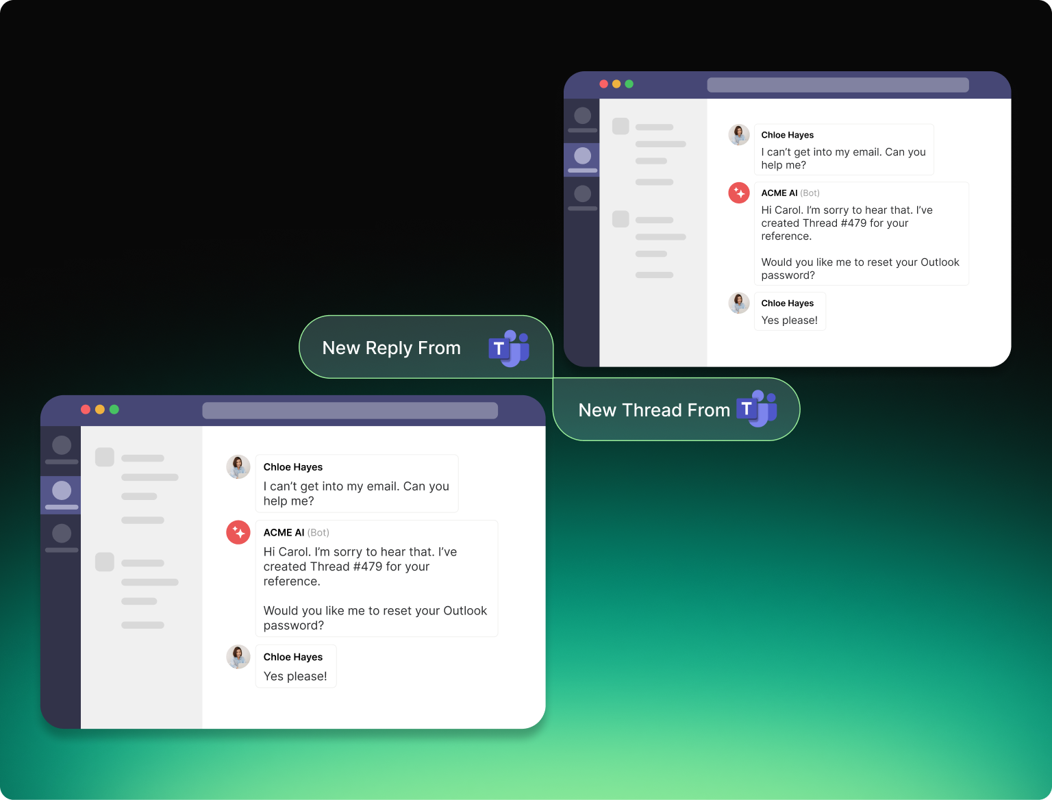 From your customers Teams to your Teams.