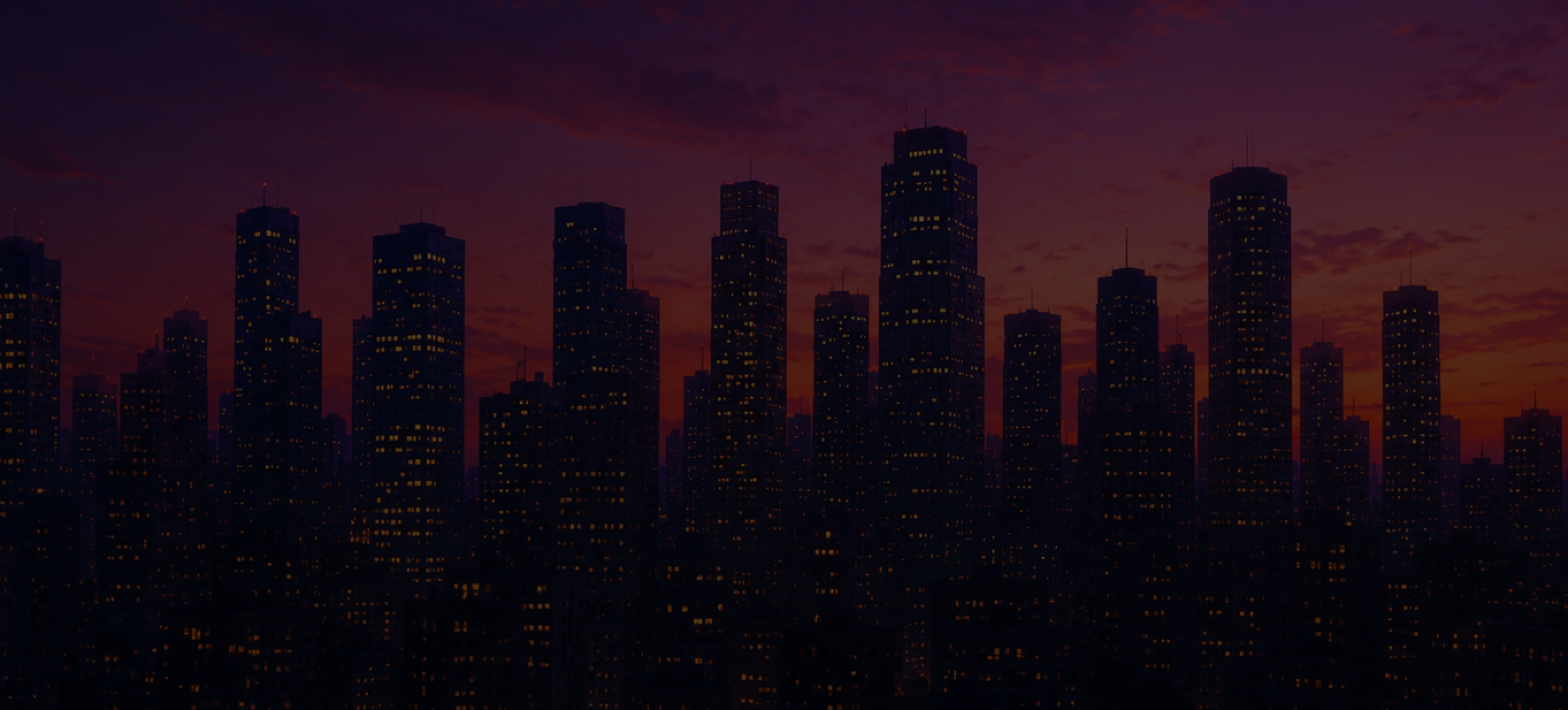 Magic Analytics city skyline hero background