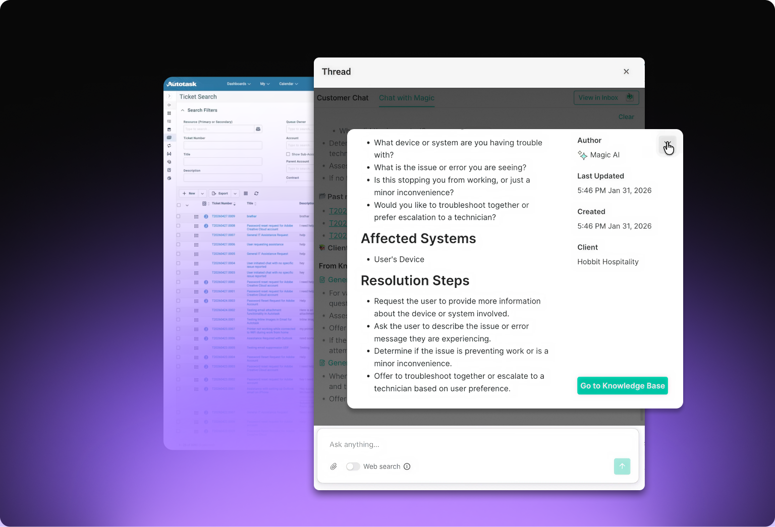 Your Hudu Knowledge Base, Exactly When You Need It