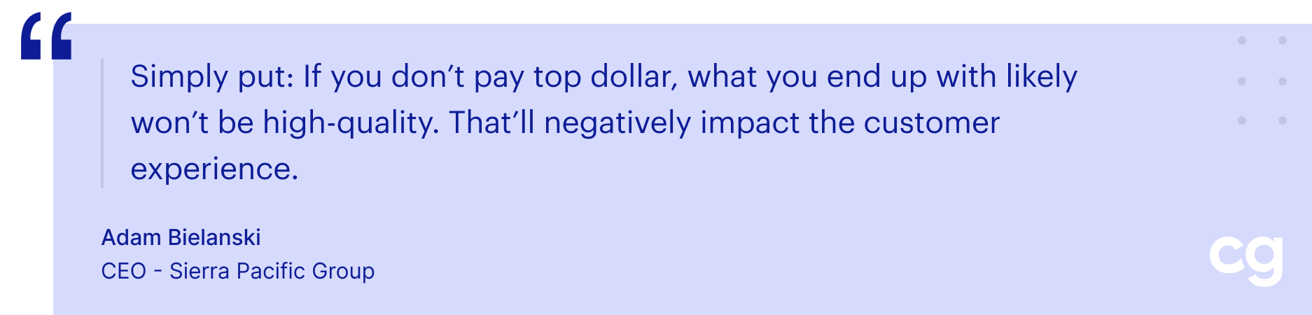 Quote from Adam Bielanski