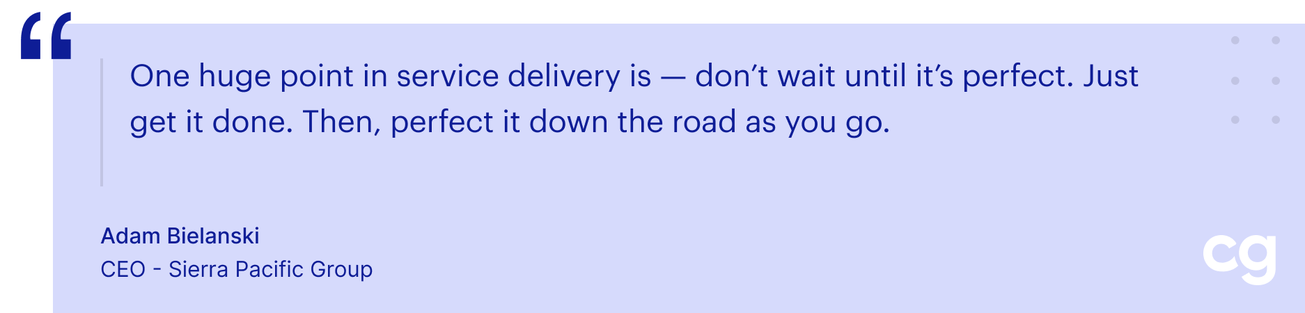 CEO Sierra Pacific Testimonial