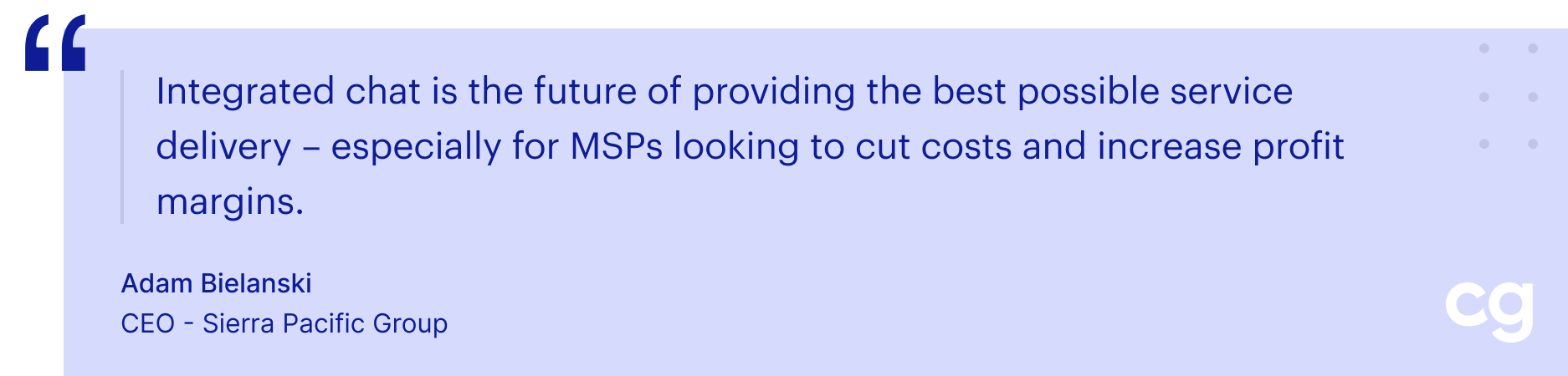 Testimonial from CEO of MSP+OS